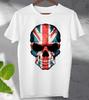 Футболка с черепом и флагом Великобритании Union Jack Англия Унисекс Мужская, Женская