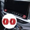 2 шт. Алюминиевая крышка ручки громкости автомобильного радио с красной окантовкой, комплект для Kia Forte 2019-2024