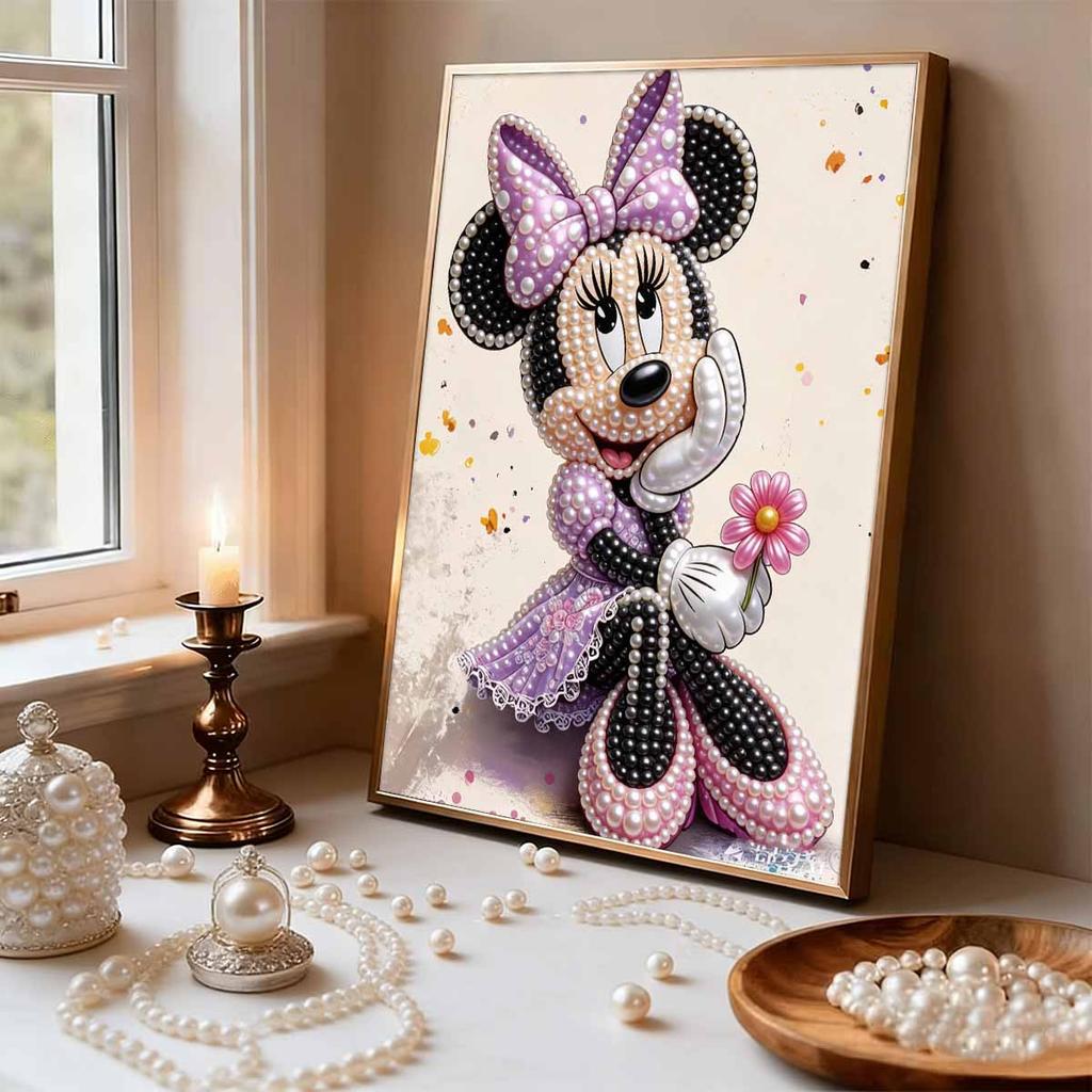 Disney Жемчужная живопись Минни DIY Жемчужное искусство Дизайн Ручная работа Подарки Подходит для Декора стен, Домашней и Офисной среды