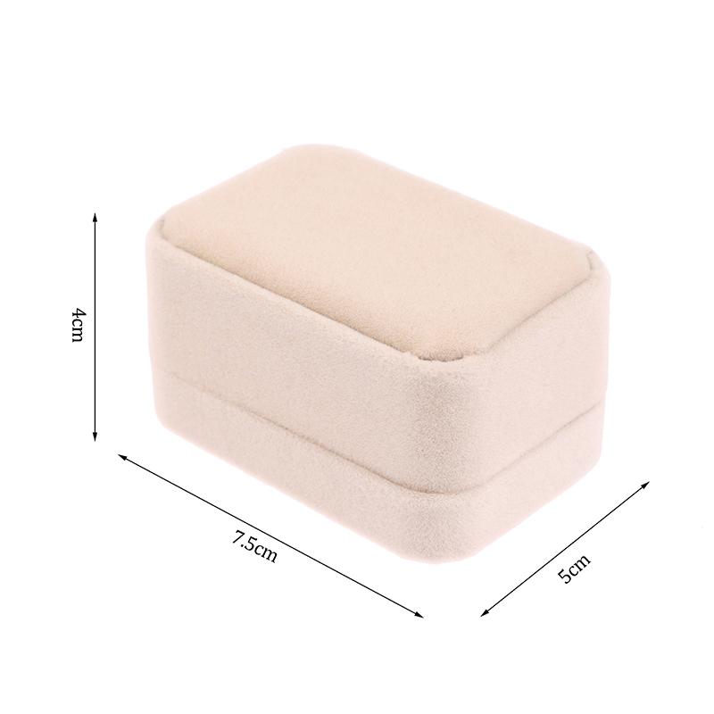 Квадратная бархатная коробка для пар с двойным кольцом, органайзер для хранения ювелирных изделий, подарочная коробка