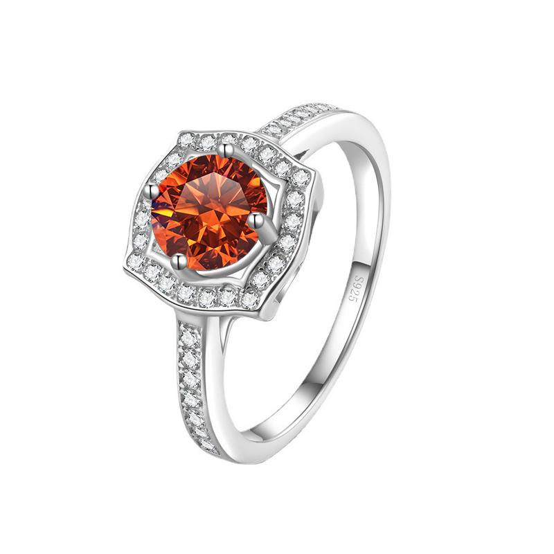 Bague Ringen Модное обручальное кольцо из стерлингового серебра S925, 1 карат 2 карата, D-ЦВЕТ, ювелирные изделия из муассанита для женщин, сертификат GRA, изменяемый размер