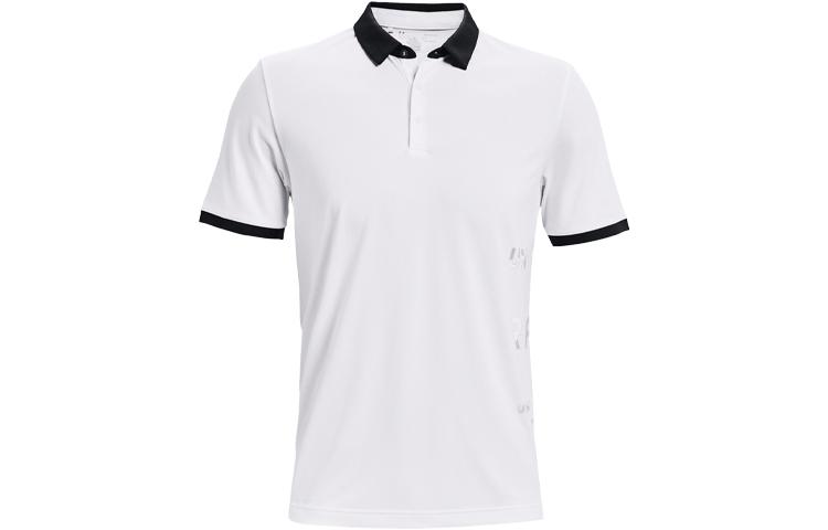 Under Armour Vanish Polo Shirts Men's White Polo Collar Moderate Straight Fit 1361874-100