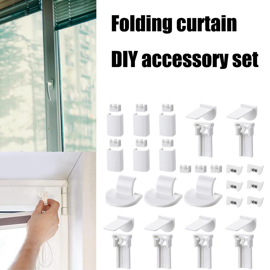 36 шт. комплекты аксессуаров для плиссированных жалюзи, запасные части для рулонных штор с креплением для зажима