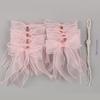 1 String of 12pcs Tulle Bow Garland Pink Bowknot Banner Garlands for Decoration Ribbon Garland Party Banner for