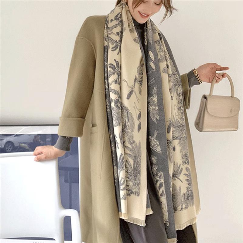185*65 см высококачественный искусственный кашемировый шарф осень-зима этнический стиль принт солнцезащитный теплый платок женский подарок