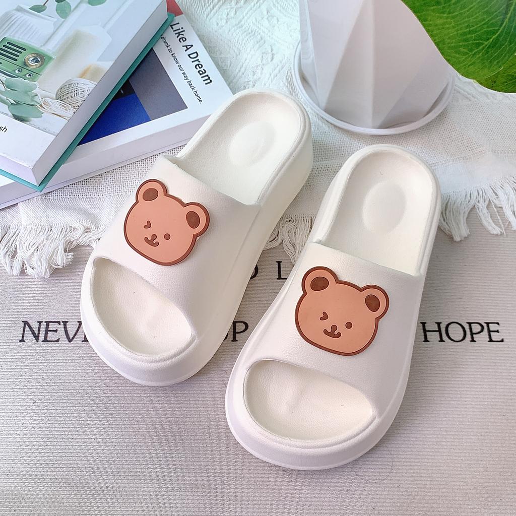Platform Slippers Women's Summer Wear Home Bathroom Bath Couple Slippers Sandals