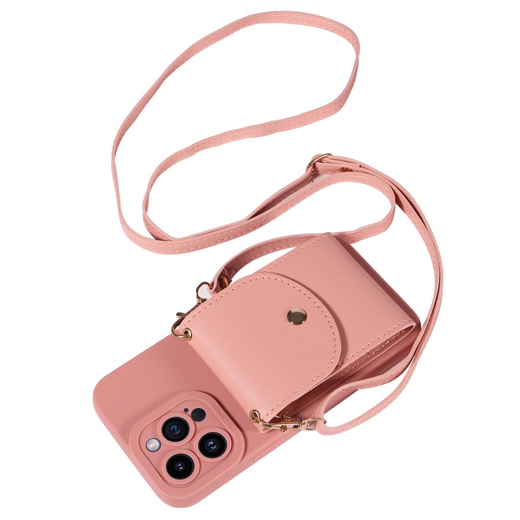 Чехол из искусственной кожи для iPhone16e 16 15 14 13 12 11 7 8XS XR Pro Pro Max Plus Mini Crossbody Bag, отделение для карт, функция кошелька