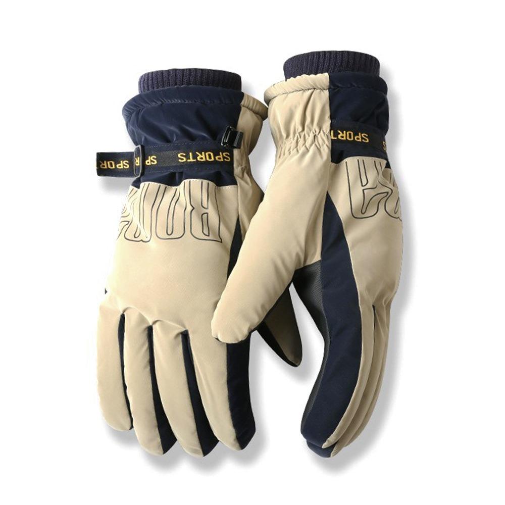 Fashion Waterproof Ski Gloves Warm Thermal Touch Screen Snow Gloves Comfortable Fleece Lined Winter Gloves Motorcycle Riding