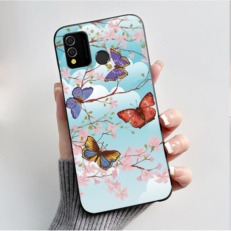For BLU J9L Case Luxury Fashion Butterfly Flowers Jelly Black Soft TPU Silicone Back Cover For BLU J9L J 9L Phone Casing