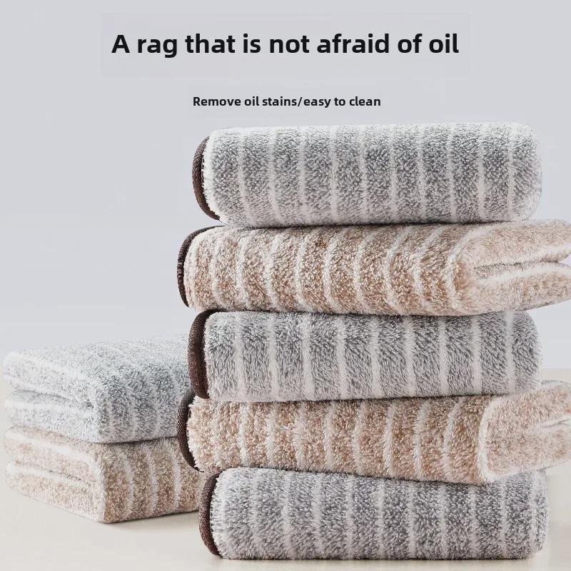 Антипригарное безворсовое кухонное полотенце для мытья посуды с маслом - высокоабсорбирующее чистящее полотенце