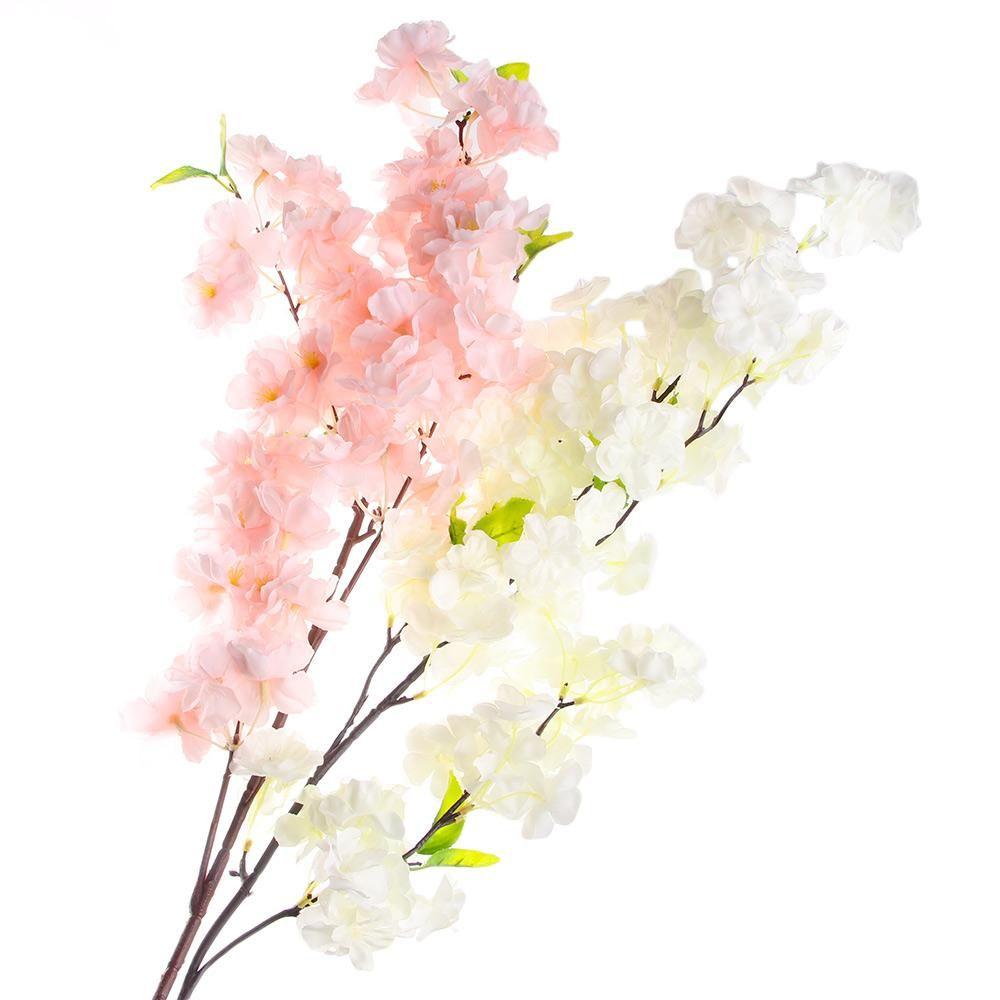 Букет шелковый свадебный декор 4 ветки искусственный цветок искусственная сакура цветущая вишня украшение дома