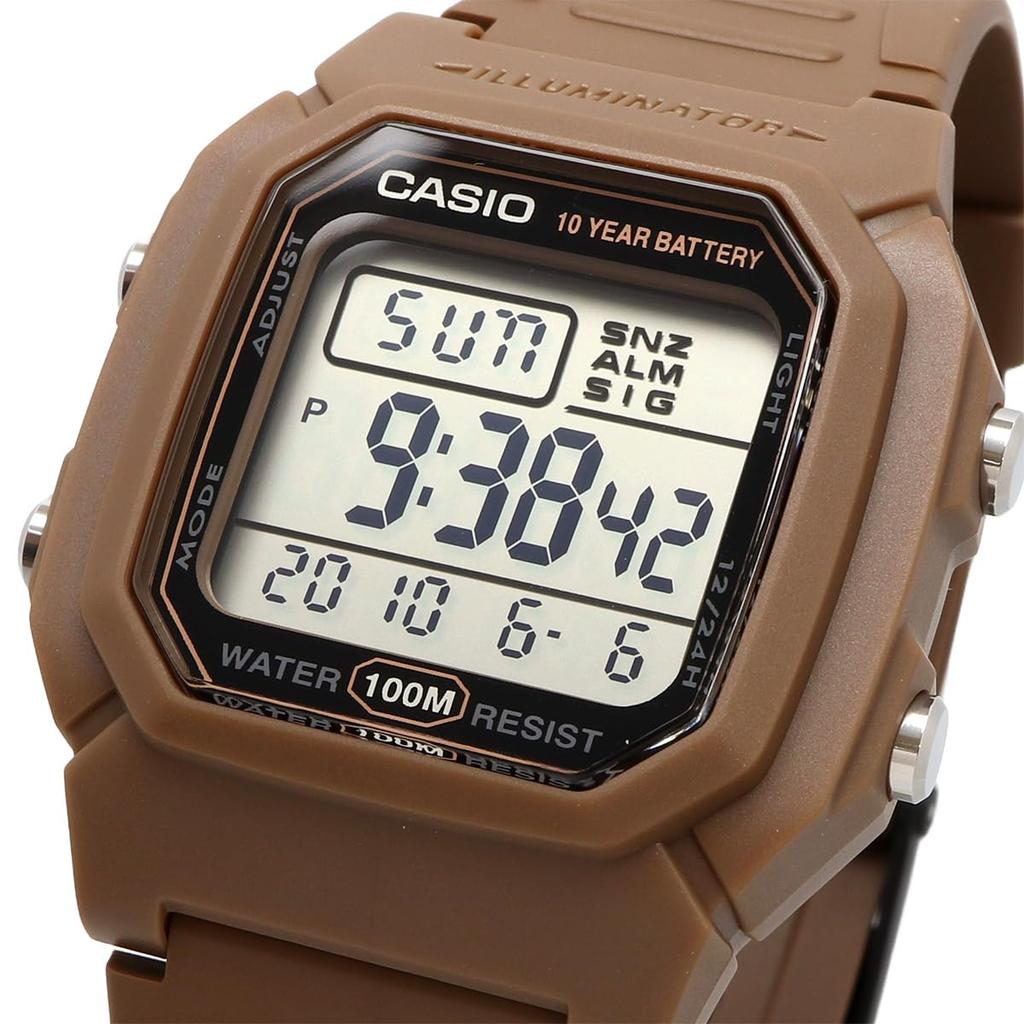 CASIO Standard Digital Men's Watch W-800H-5AV Brown