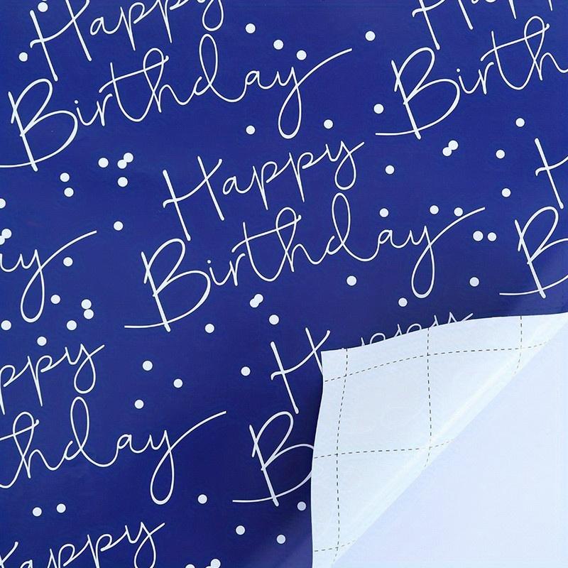 1 комплект подарочной упаковочной бумаги с тематикой «С днем рождения» — бумага с покрытием для двусторонней печати, идеально подходит для изготовления коробок для подарков на день рождения своими руками и упаковки подарков