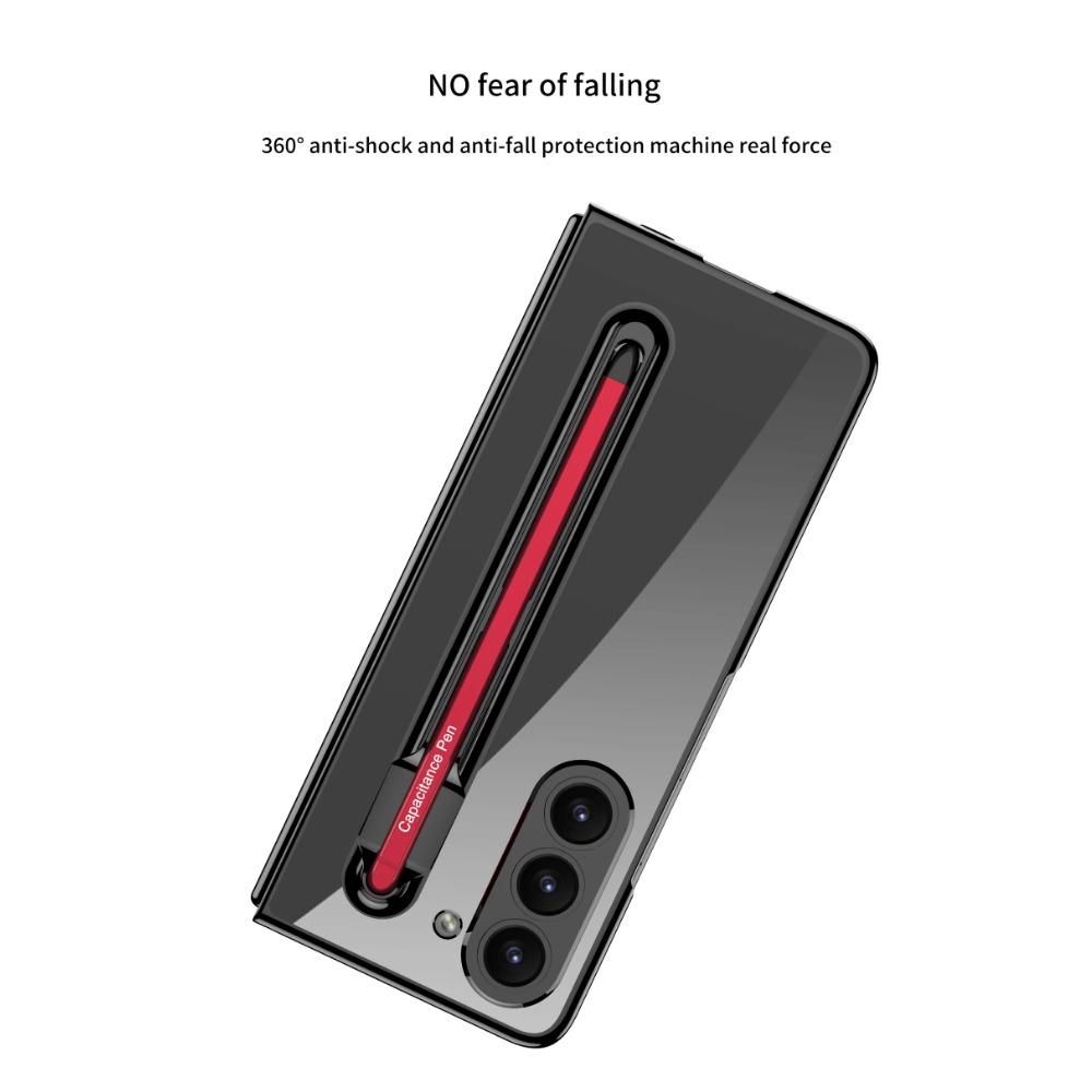 Прозрачный гальванизированный каркас Жесткий ПК чехол для телефона Samsung Galaxy Z Fold 6 5 Чехол противоударный с защитой экрана стилусом