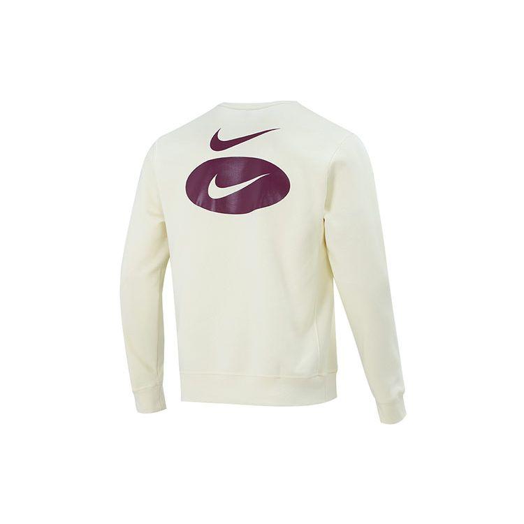 Nike Толстовка с вышитым логотипом, мужская толстовка цвета слоновой кости-белая DM5461-113