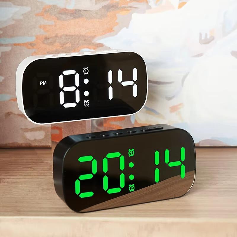 Clock 1PCS LED Digital Display Electronic Desktop Student Children Mirror Small Alarm Clock Decoration Home Living Room Bedroom