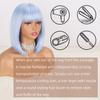 LISI HAIR Короткий прямой парик Боб светло-голубого цвета с челкой из синтетического волокна для косплея, светлый цвет, женский модный парик до плеч, парик Боб