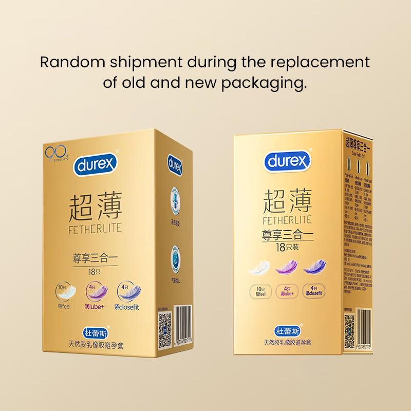 Durex Презерватив Fetherlite ультратонкий премиум 3 в 1 набор для секса для взрослых 18 штук