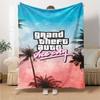 1pc Grand Theft Auto Soft Flannel Blanket with Designer Print - A cozy blanket for all seasons, perfect for the couch, bed, officeB30