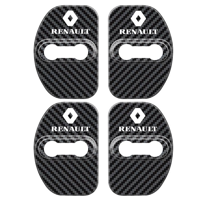 Car Styling Door Lock Cover Emblems Case For Renault koleos duster megane 2 logan clio Kadjar Car Door Protective Decoration T111