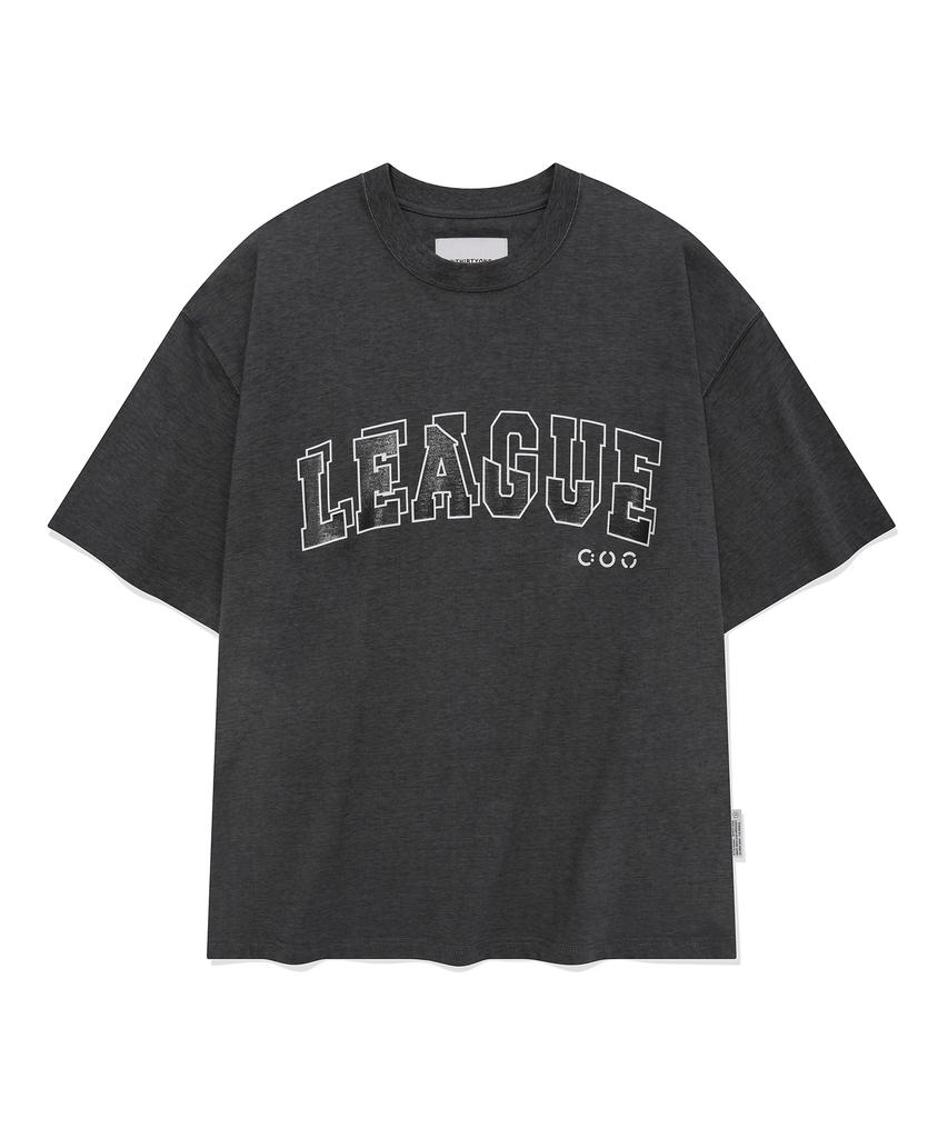 DTHIRTYONE League Overlay Print T-Shirt (Pigment Charcoal)