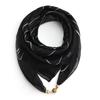 3pc Women Minimalist Fashion Square Scarf Wraps Magnetic Buckle Scarf Neckerchief For Daily Decoration and Wearing