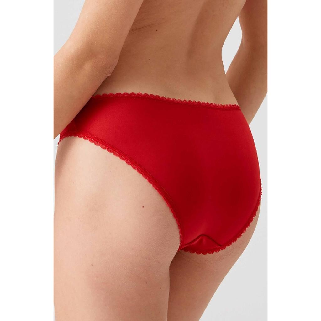 Woman Red 4561 Milan Push Up Filled Lace Dowry Bra And Pantyh