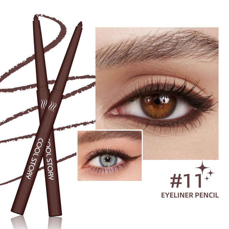 3PCS Matte Gel Eyeliner Pencil Set Waterproof Colorful Eyeliner Smooth Rotation Eye Liner Pen