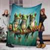 Frog Plush Blanket Suitable All Seasons Soft Comfortable Sofa Office Nap Travel Birthday Gift Christmas Present