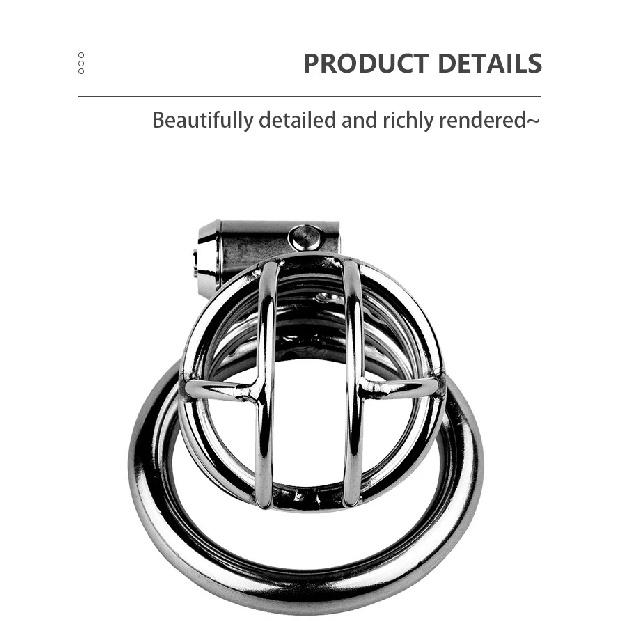 Metal Chastity Cage Men's SM Anti-Cheating Bondage Device Penis Urethra Lock Adult Steel Restriction Chastity Cage Sex Toys