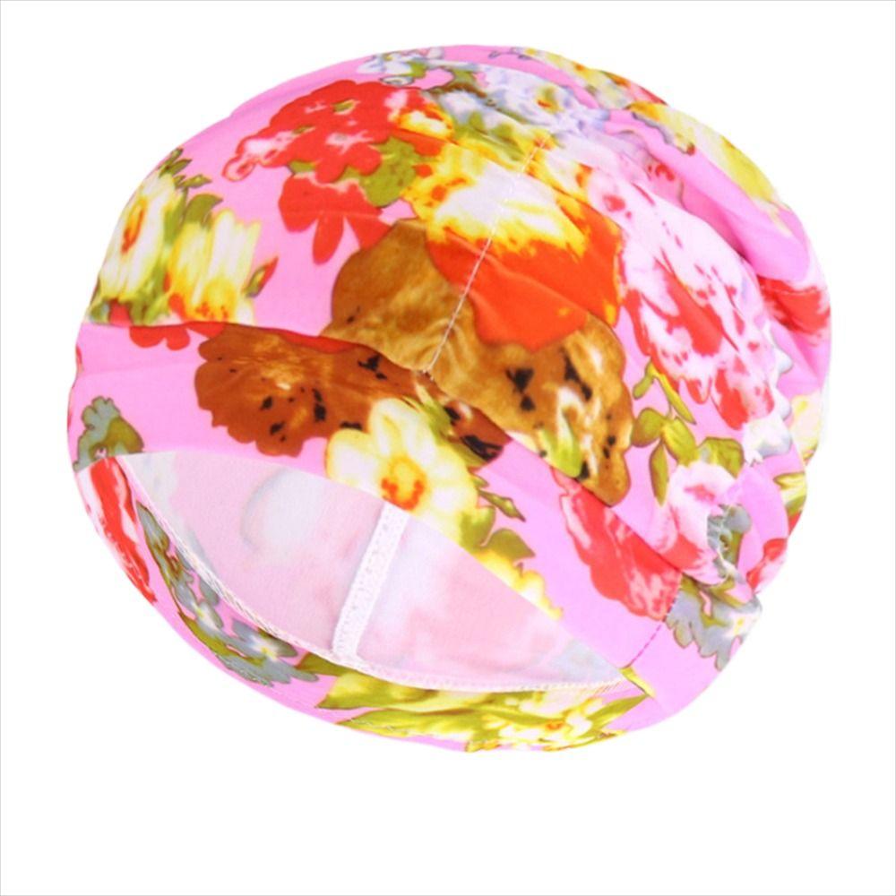 Шапочка для плавания с принтом цветов, высокая эластичность, для длинных волос, шапочка для дайвинга, шапочка для плавания, шапочка для бассейна