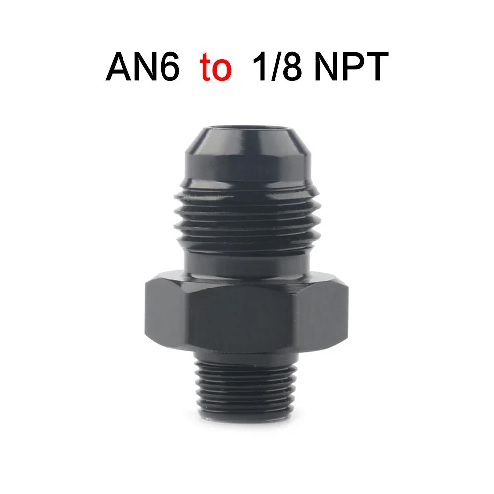 Aluminum Straight Fuel Hose Adapter Pipe Thread Fitting AN3 AN4 AN6 AN8 AN10 AN12 To 1/8NPT 1/4NPT 3/8NPT 1/2NPT 3/4NPT Fuel System Fittings7