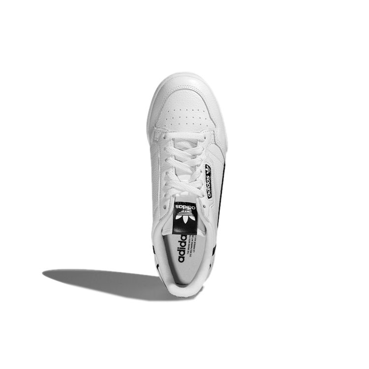 Adidas Originals Continental 80 Synthetic Leather Durable Low-Top Sneakers Unisex Sneakers White Black FZ0032