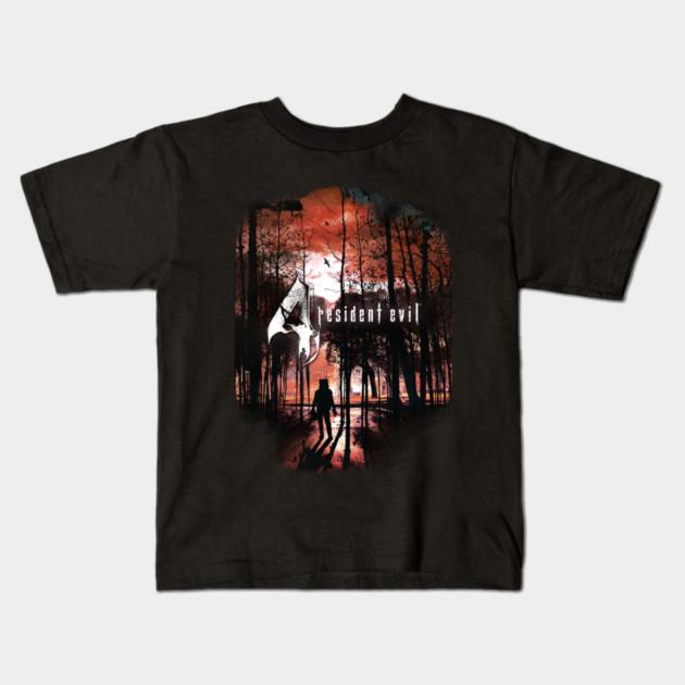 Boys Girls Soft Cotton Graphic Tees Resident Evil 4 Art T-shirt Breathable Daily School Wear Kids T-Shirts