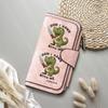 Cute Dinosaur Print Long Wallet Multi Slot Card Holder PU Leather Purse for Daily Use