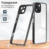 For iPhone 15 Case TPU+PC Clear Back Lens Protection Cellphone Cover