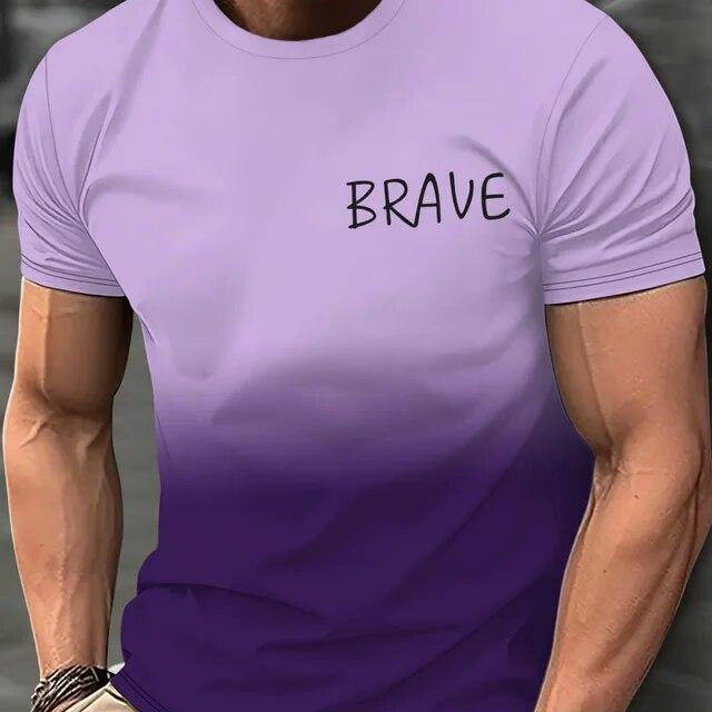 Повседневные мужские футболки, весенняя одежда, рубашки с эффектом омбре, большие топы с короткими рукавами, футболки для мальчиков 5XL, винтажные мужские футболки