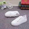 42-43 Large Size Women's Shoes New Hollow Mesh Breathable Muffin Thick-soled Casual Single Shoes Women