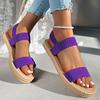 Fashion Lightweight Women's Flat Sandals Summer Fashion Elastic Band Roman Sandals Woman Comfortable Non Slip Beach Sandalias Mujer 2025