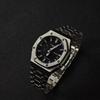 CASIO Customized watch modified series GA2100 series black waffle simple business waterproof Quartz Steel GA-2100-1A(Watch1-GaiZhuang-GeHeiLaSiYin)