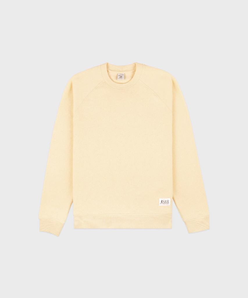 SPORTY&RICH Sr Runner Мягкий свитшот с круглым вырезом Бежевый R255Aww013
