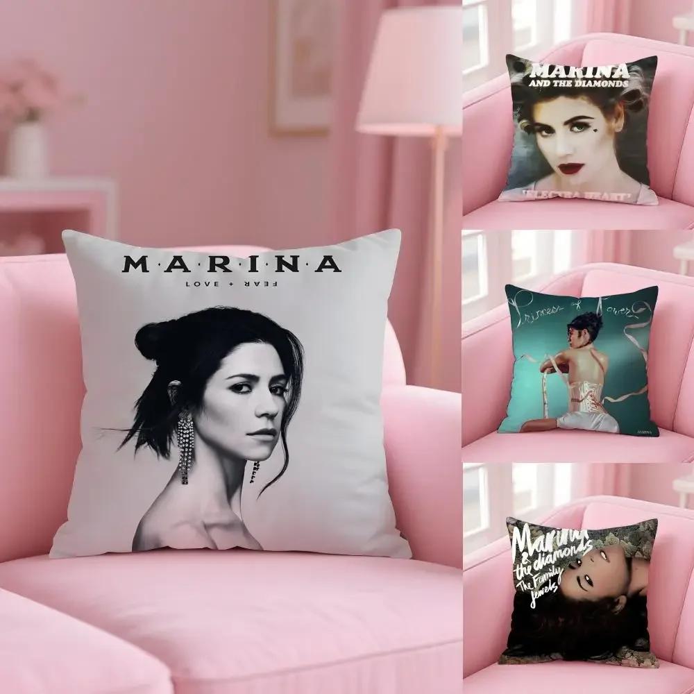 Музыкальный альбом M-Marina the diamonds Наволочка Мягкая Плюшевая Ткань Двусторонняя Печатная Наволочка Теплая Зимняя Подушка для Дивана
