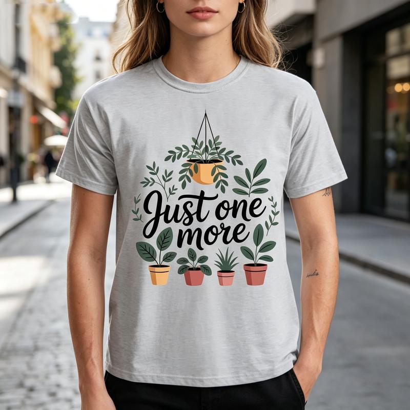 Graphic T Shirt Cute Plant Lover Print Tee Unisex Unisex Soft Cotton Crew Neck Short Sleeve Trendy Streetwear Gift Tops Plant Moms