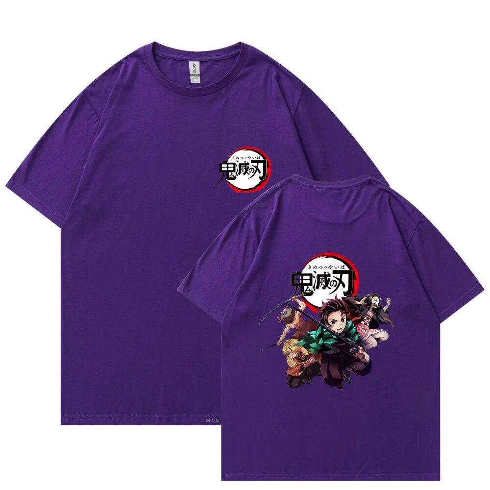 Футболка унисекс «Убийца демонов», футболки из 100% хлопка, футболка с аниме-принтом Rengoku Kyoujurou Nezuko Ninja, короткий топ Y2k, топы Harajuku