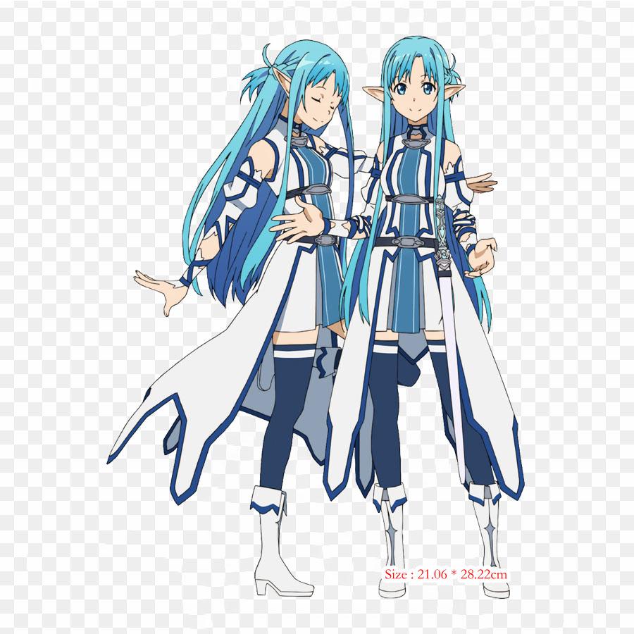 Черные волосы Кирито Асуна, железные нашивки для одежды, наклейки с аппликациями на одежду, термочувствительная нашивка на заказ