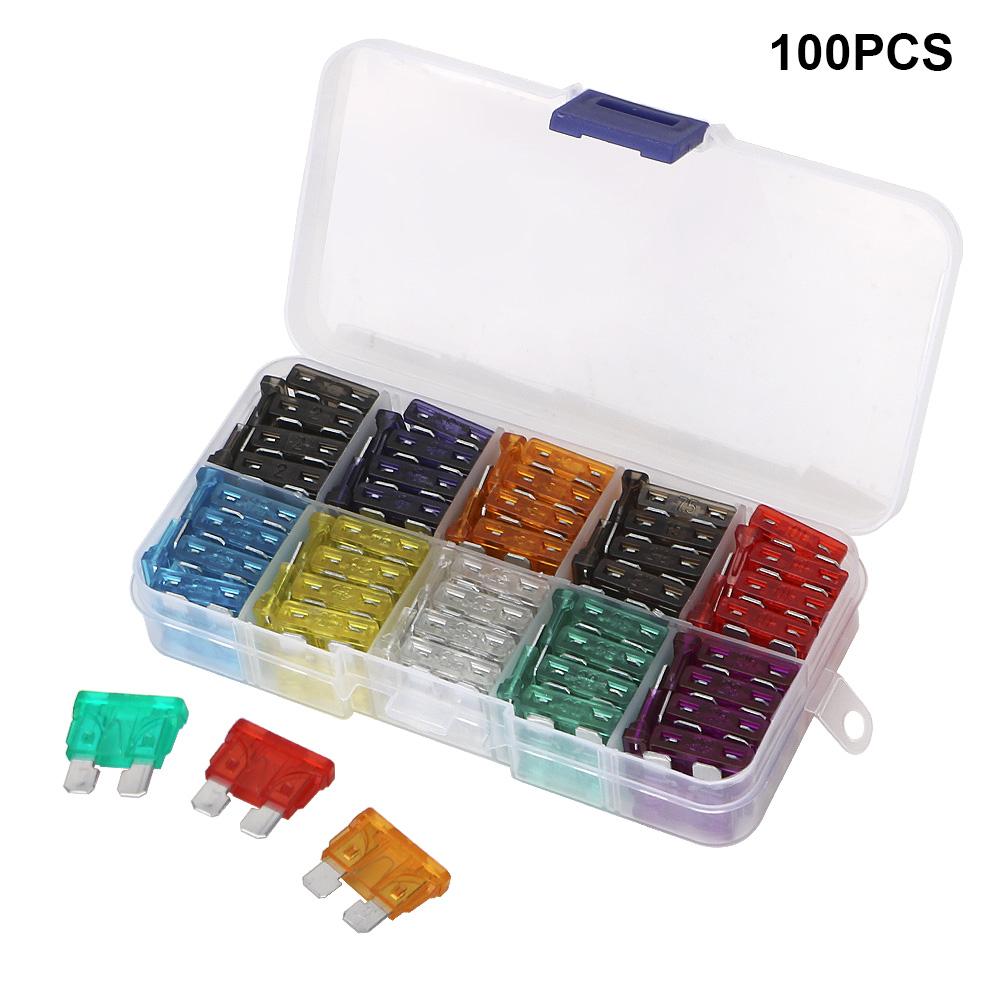Car Truck Fuses Auto Blade Type Fuse Set Clip Assortment 2A 3A 5A 7.5A 10A 15A 20A 25A 30A 35A 40A Amp