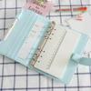 6-Ring Multi-pockets Loose-Leaf Binder Cover Faux Leather Planner Diary Loose-Leaf Notebook Cover School Supplies