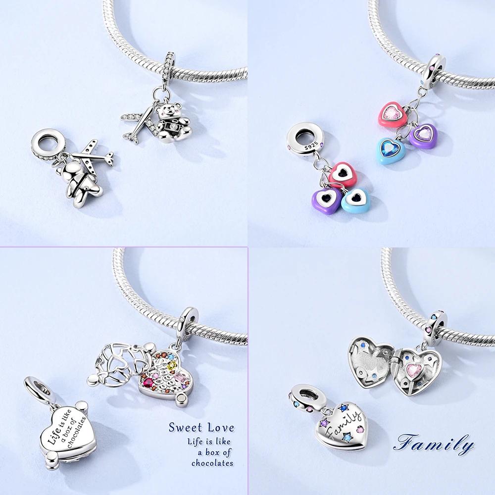 Изысканные розовые совы с когтями в короне, лунные оригинальные медные шармы-бусины, подходят для браслета, женские украшения, изысканный подарок, аксессуар