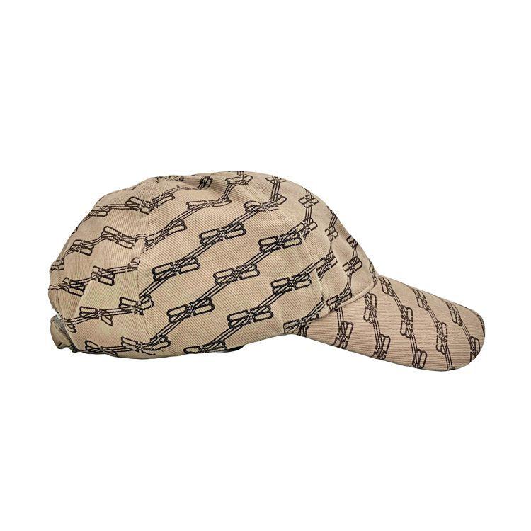 Б/у Кепка BALENCIAGA BB Monogram 704104 размер=L 59см Бейсболка Хлопок Бежевый Мужская
