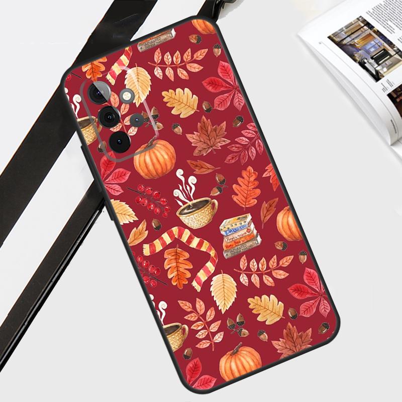 Autumn Leaves Fall Halloween Case For Samsung Galaxy A34 A54 A14 A13 A33 A53 A12 A22 A32 A52 A70 A51 A71 Back Cover